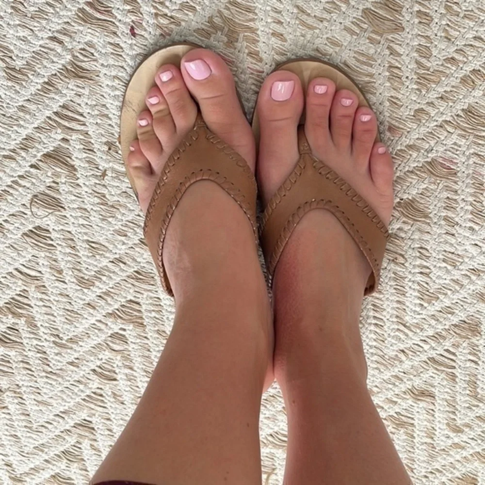 Jack Rogers, flip-flop sandals, size 10 brown